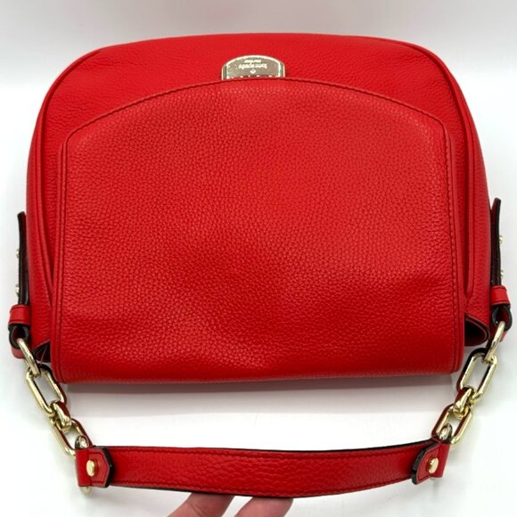 EUC Kate Spade Red Alecia Mulberry Street Messenger Top Handle Crossbody Bag - Picture 9 of 14